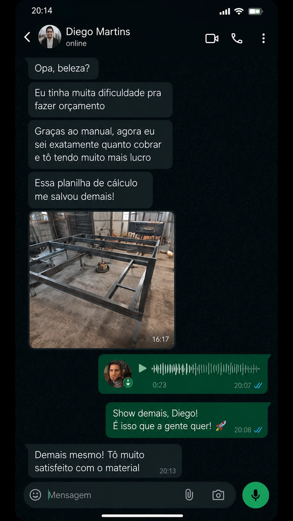 Depoimento de Diego Martins sobre o Manual do Serralheiro Lucrativo